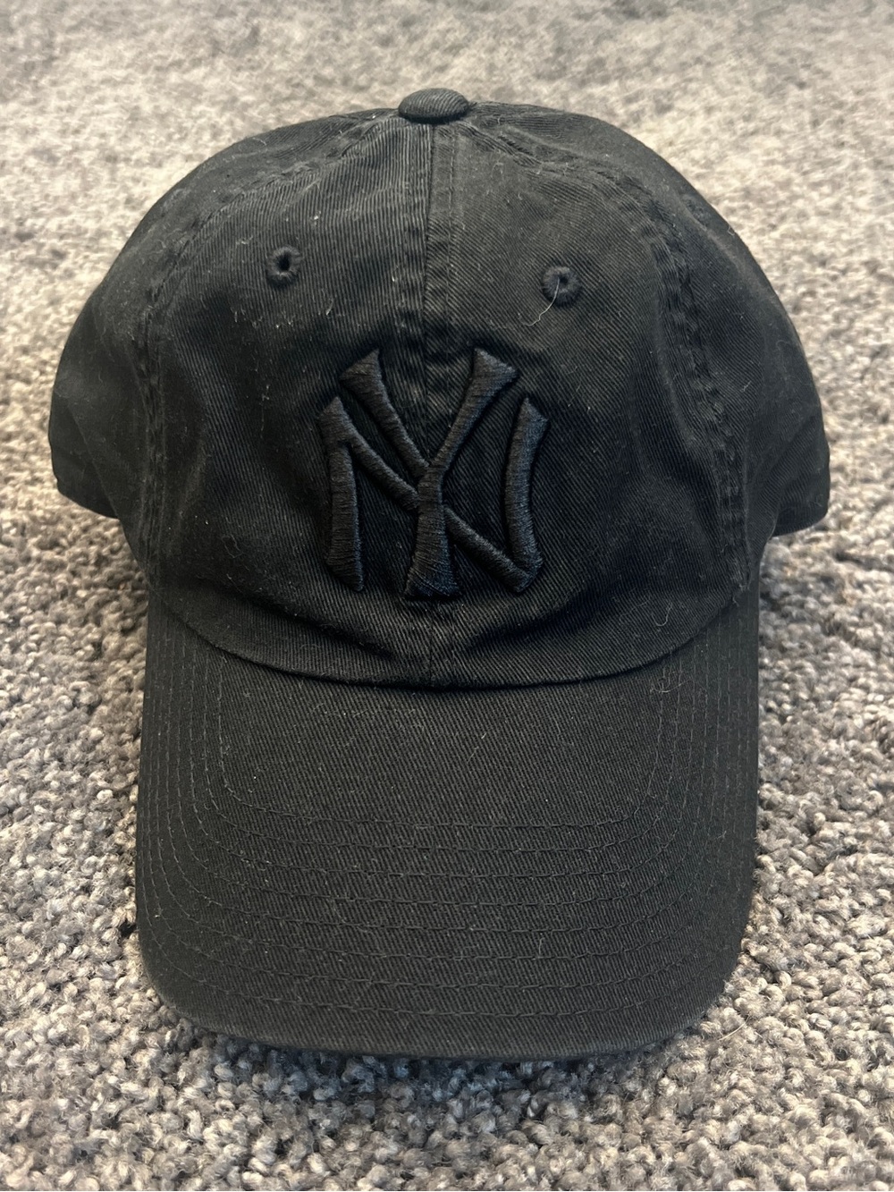 New York Yankees American Needle Hat OSFA Cooperstown Collection Triple Black